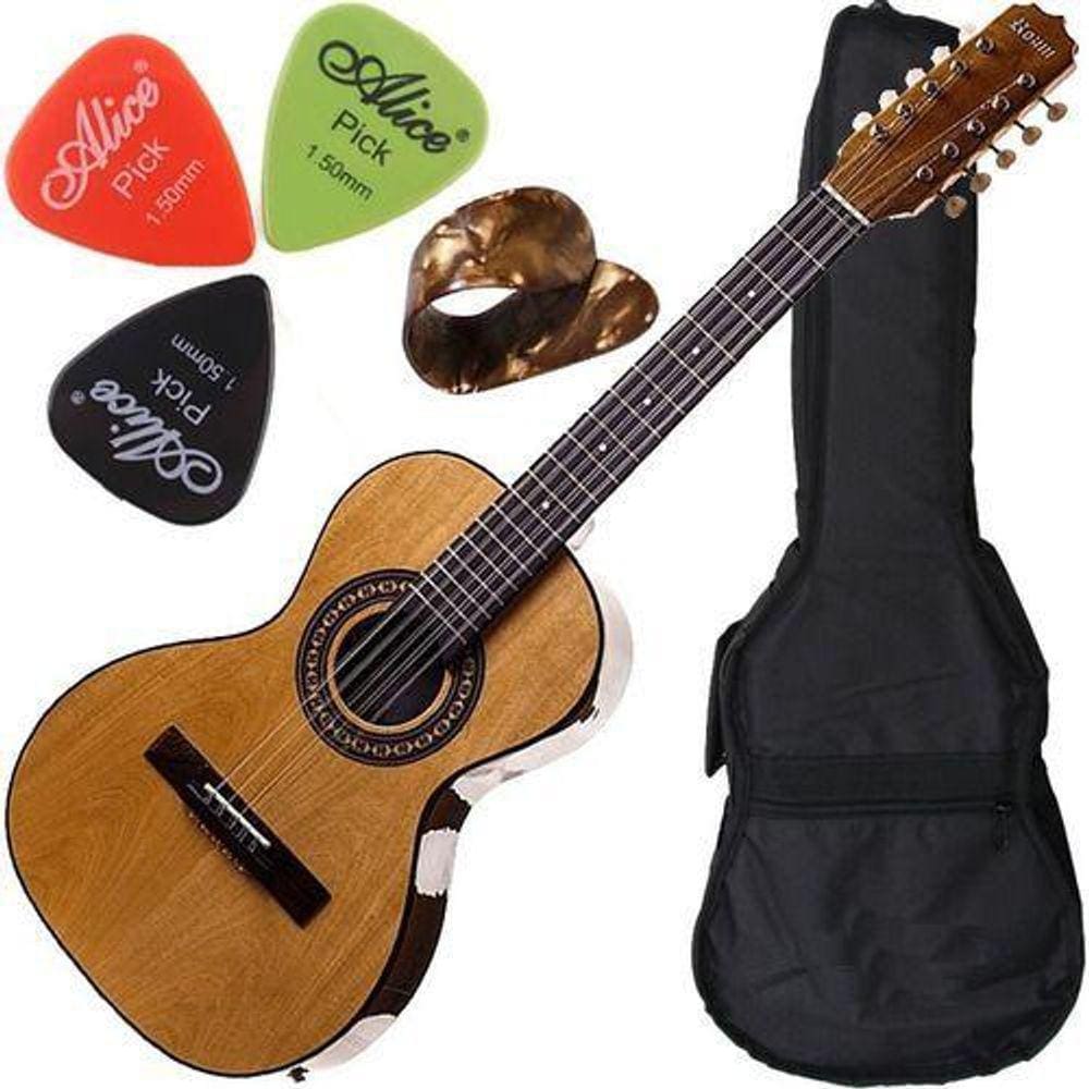 Kit Viola Rozini Eletroacústica Caipira Cinturada Rv154