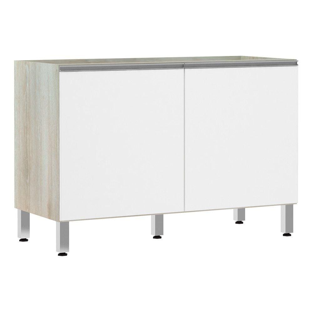 Balcão de Pia sem Tampo para Cozinha 120cm 2 Portas Lis Luciane Móveis