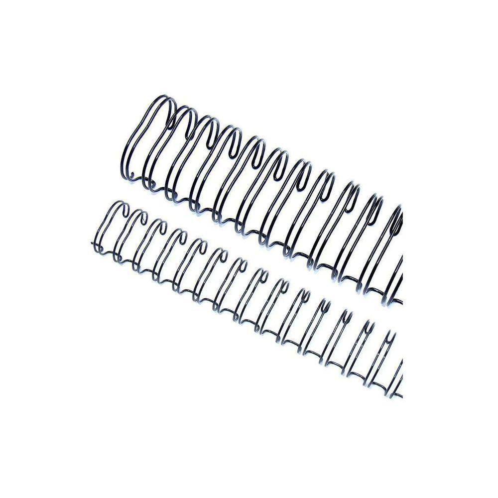 Wire-o Garra Duplo Anel 1\" para 200 fls A4 2x1 Preto 50 und