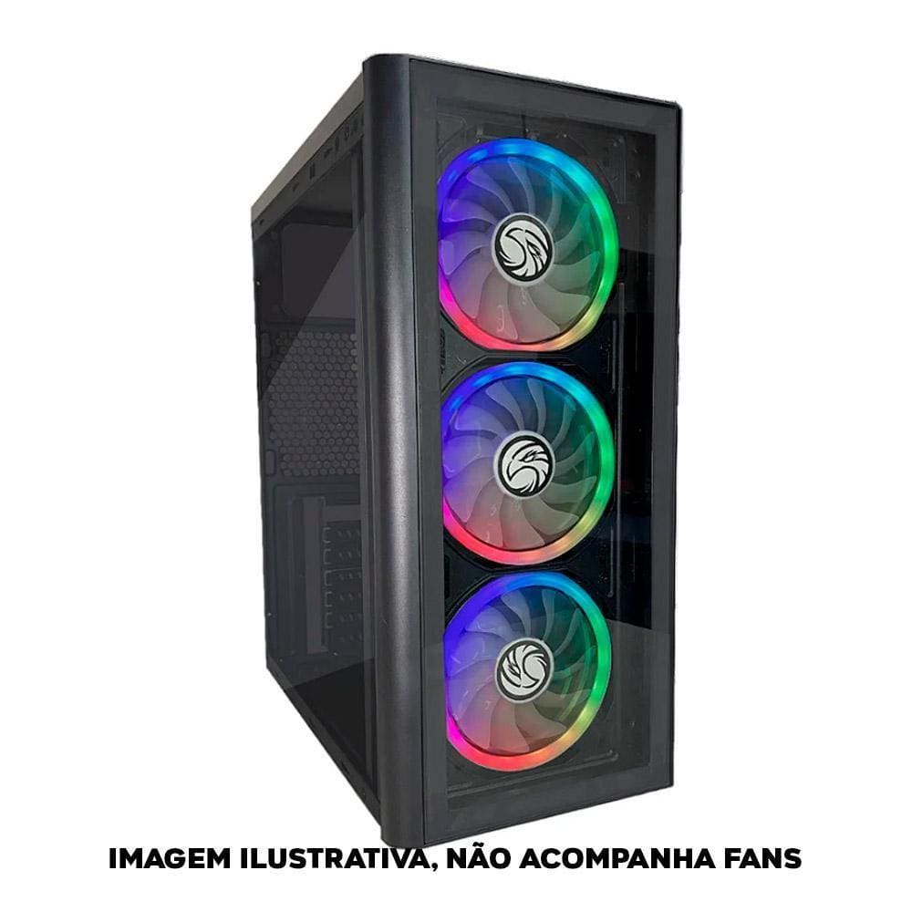 Gabinete Gamer Brazil Pc C2-2901 Lateral Acrilico Preto