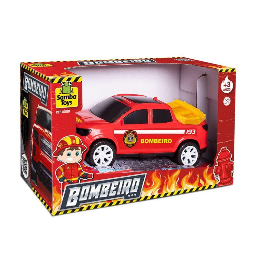 Carrinho Pick Up Bombeiro Samba Toys
