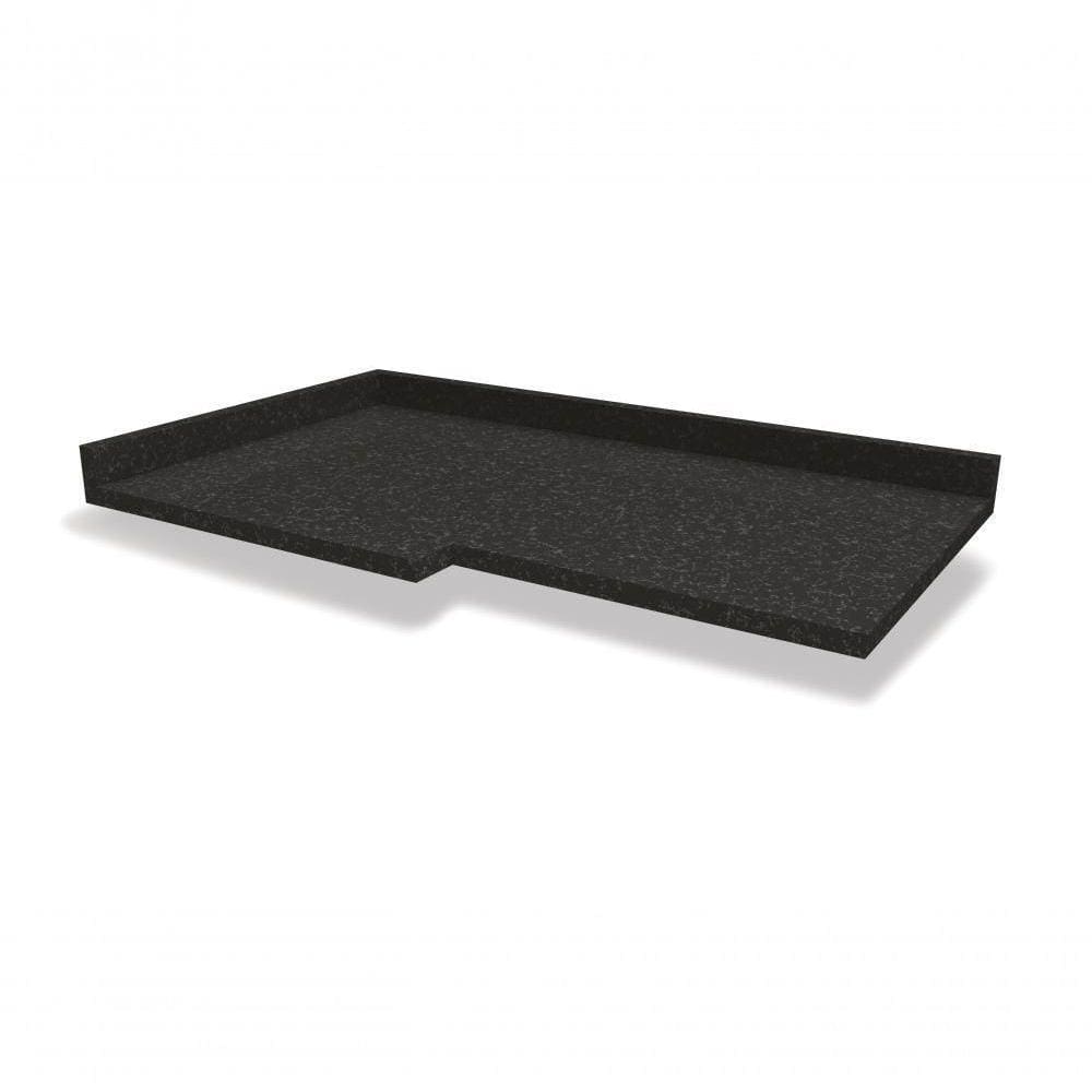 Tampo Para Balcão De Canto Kappesberg Preto Brilho 98cm X 59cm
