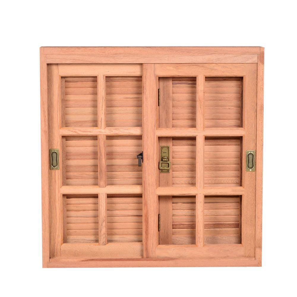 Janela Pantográfica Quadriculada 120cmx100cmx14cm JE121 Esel Marroml