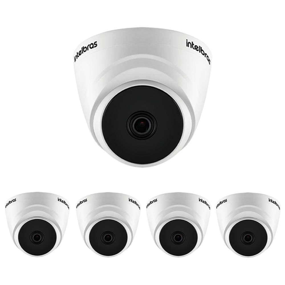 Kit 5 Câmeras Multi HD 2 Megapixels 2.8mm 20m VHD 1220 D G7 Intelbras
