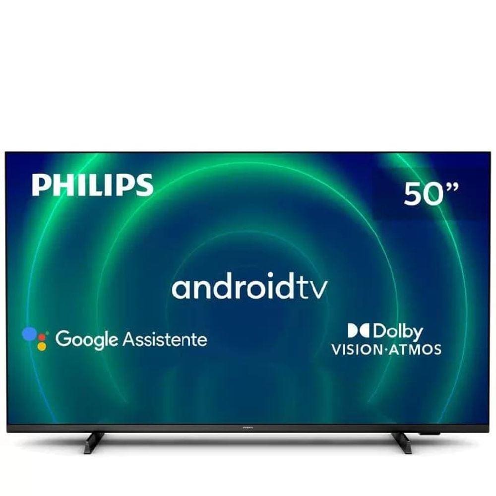 Smart TV 50&quot; UHD 4K Philips 50PUG7406 Android TV HDR10+ 4HDMI 2 USB