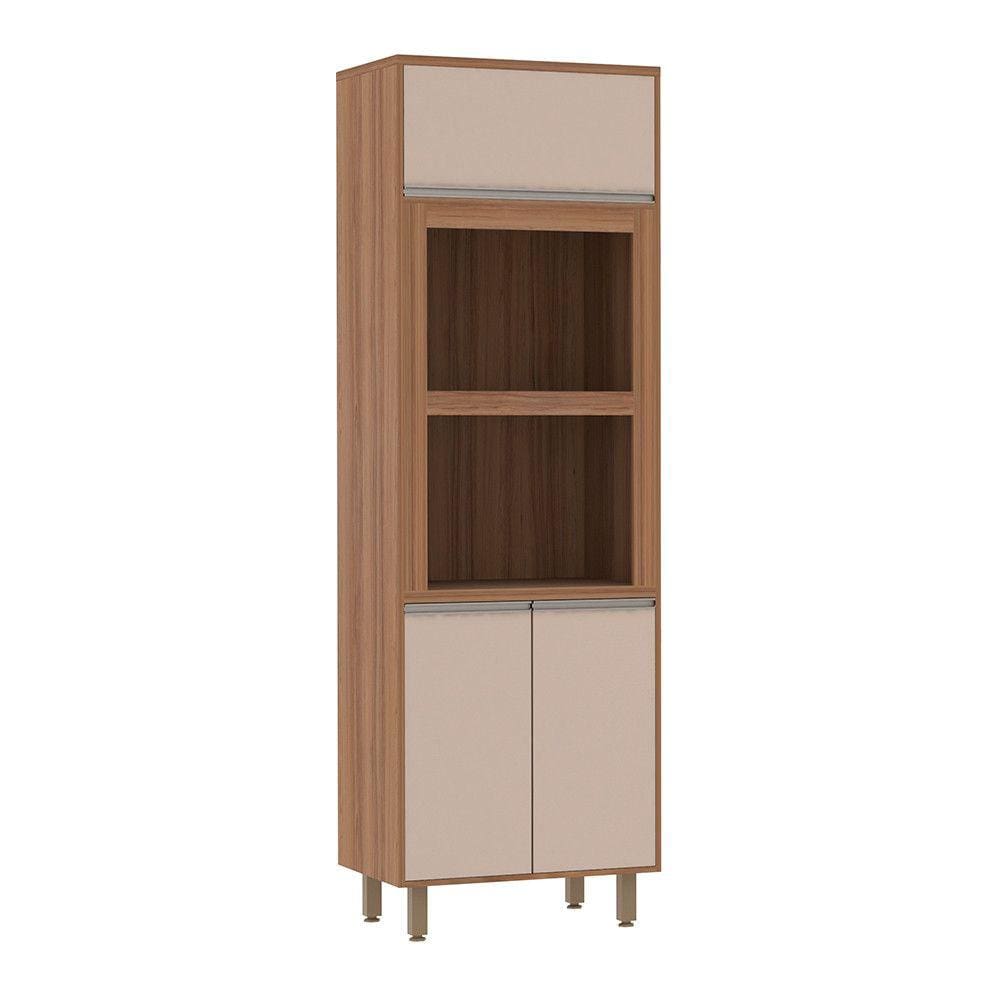 Paneleiro 70 cm Duplo Nicho 2 Portas de abrir 1 Porta Basculante 1 Prateleira Lari Luciane Móveis