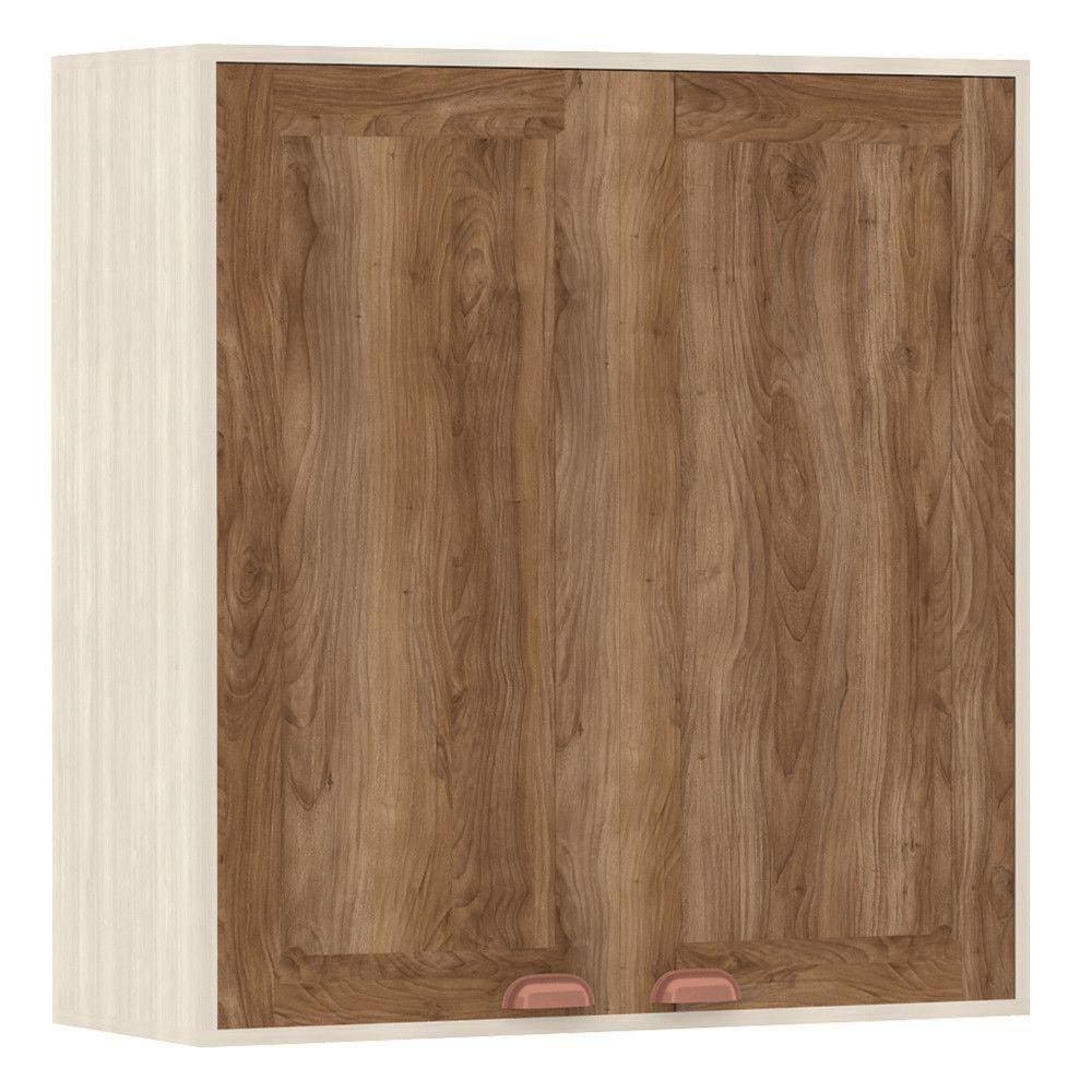 Armário Aéreo de Cozinha 80 cm 2 Portas de abrir 2 Prateleiras Sofia Luciane Móveis
