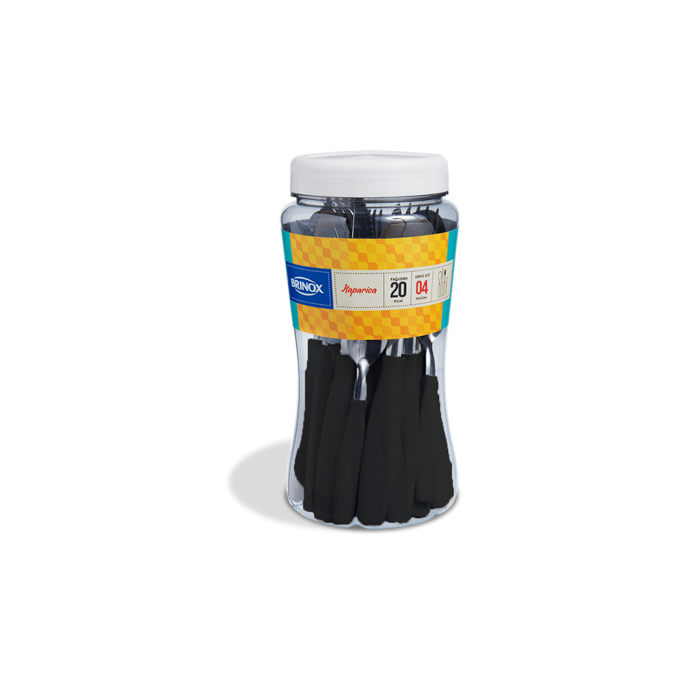 Faqueiro Brinox Itaparica 20 Peças Preto