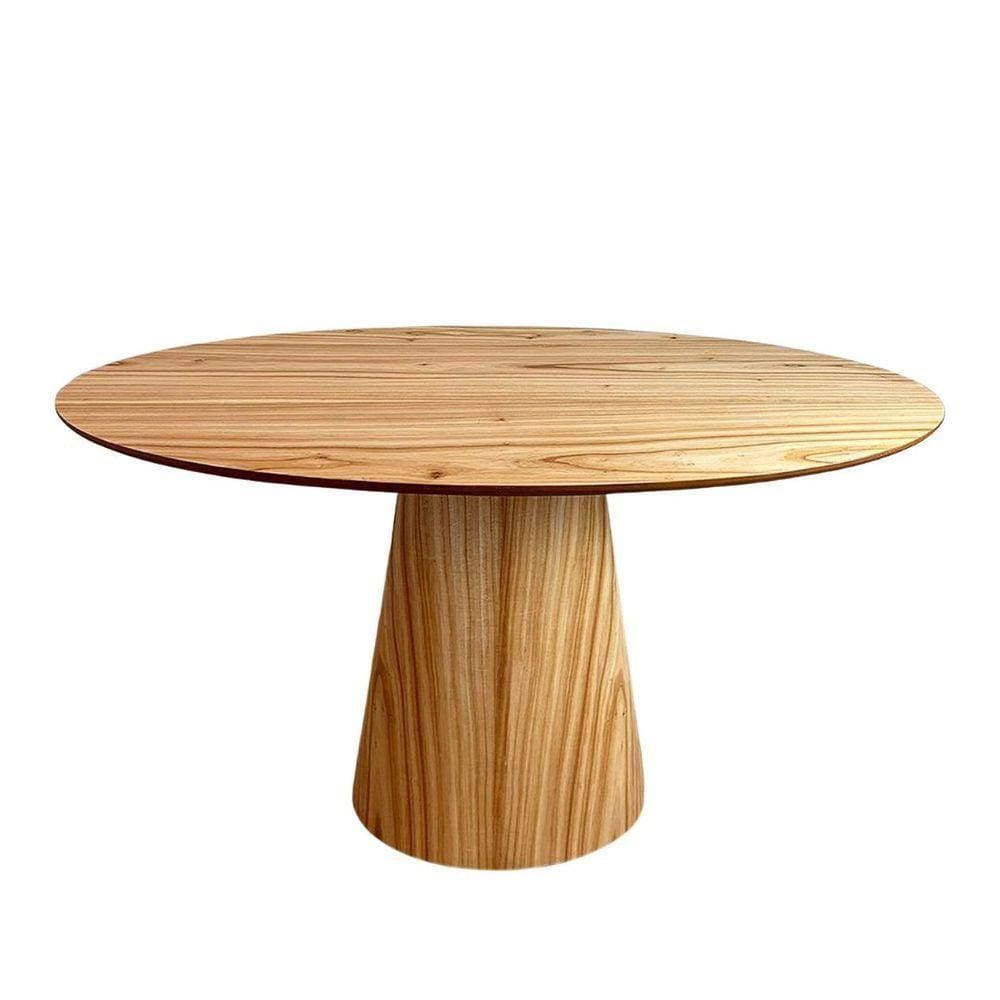 Mesa De Jantar Cone Oval 200X100 Tampo Cinamomo Base Marrom