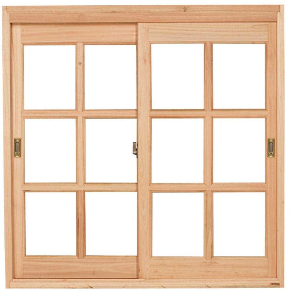 Janela De Correr Quadriculada JE221 120cm x 150cm Esel Marroml