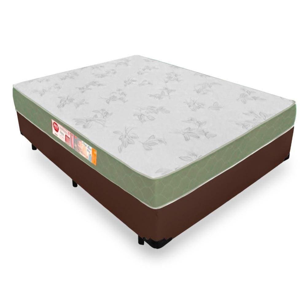Cama Box Viúva + Colchão De Espuma Castor 128x188x53cm