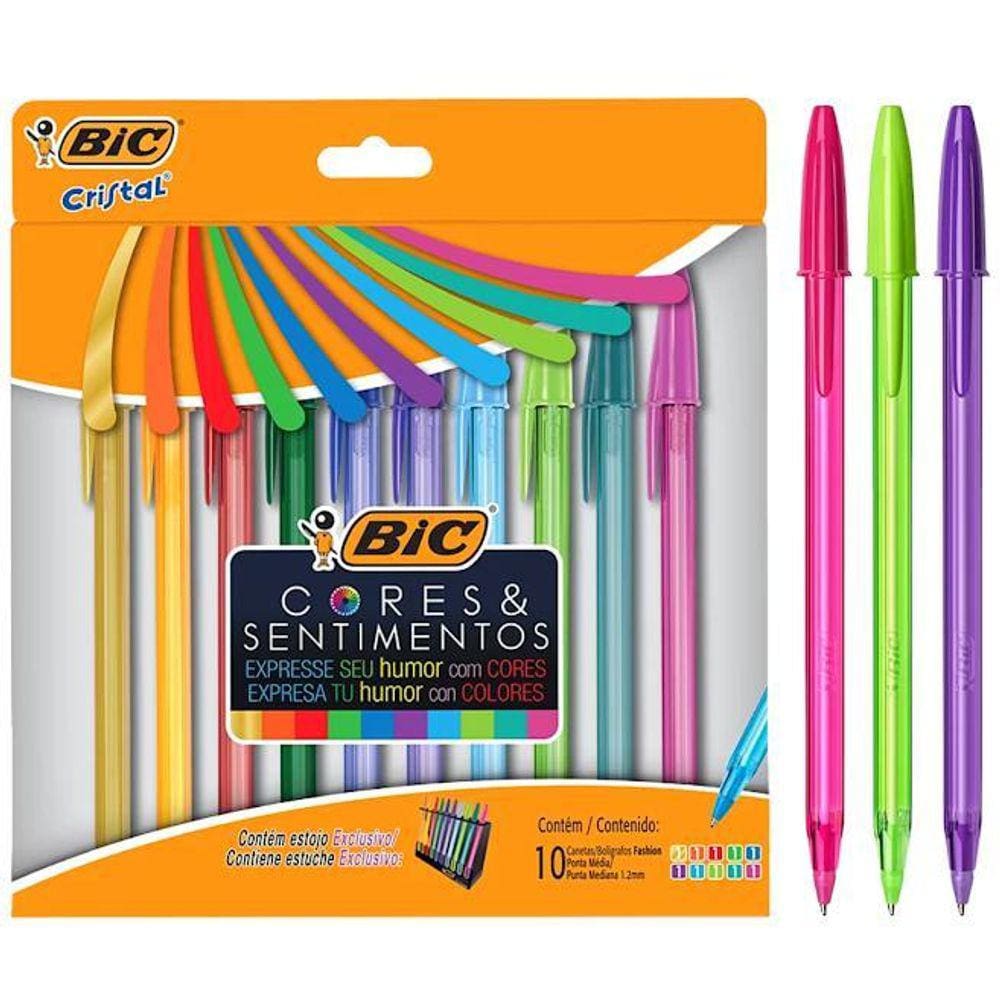 Caneta Esferográfica Cores E Sentimentos 10 Cores Bic