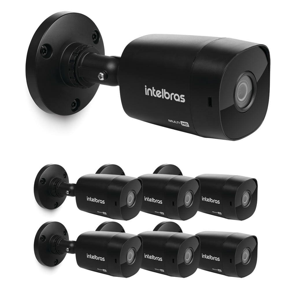 Kit 7 Câmeras Multi HD 2 Megapixels 3.6mm 30m VHD 1230 B G7 BLACK Intelbras