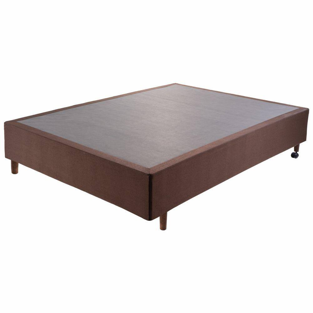 Base Cama Box Casal Hellen Strong 138 de largura e 38 cm de altura Marrom