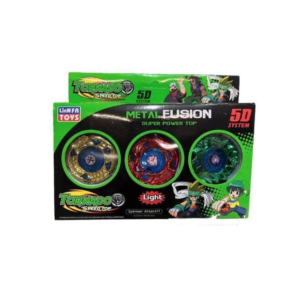 Kit 3 Beyblade Metal Fusion Tornado