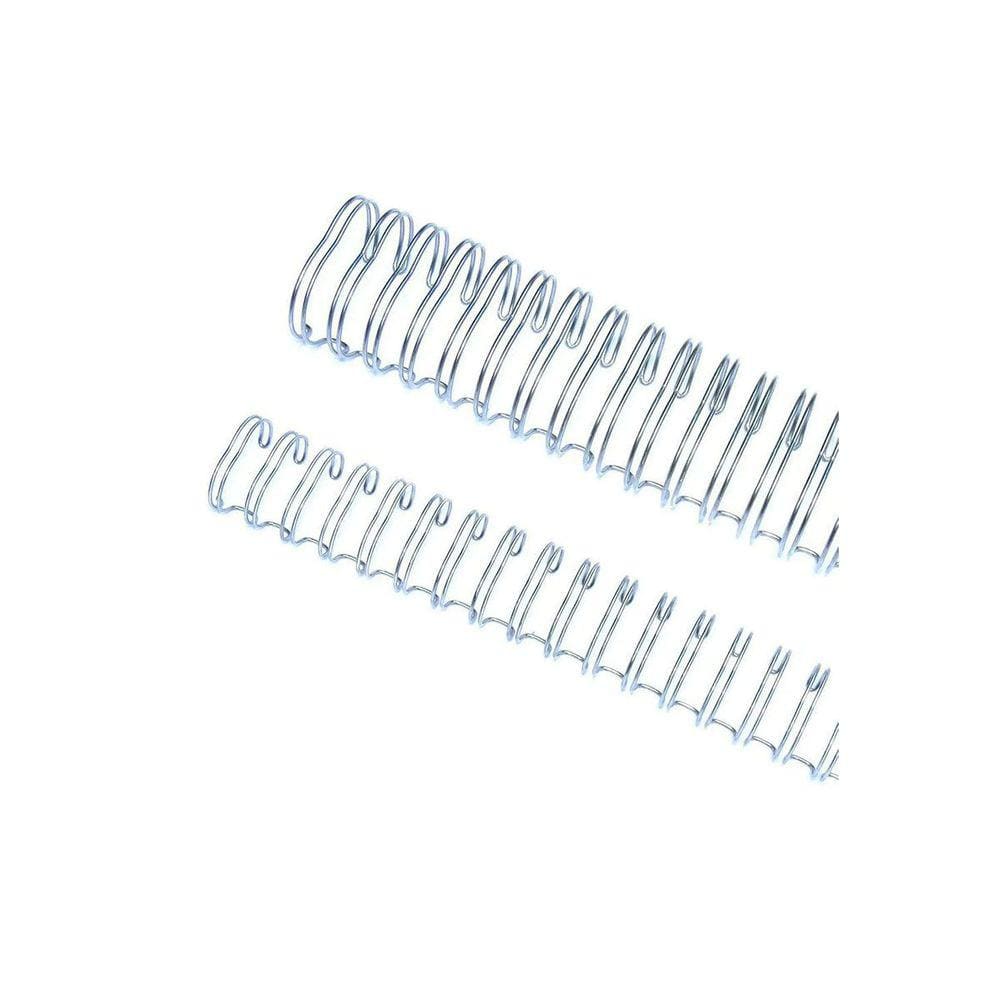 Wire-o Garra Duplo Anel 5/16\" para 50 fls A4 3x1 Prata(Silver) 100 und