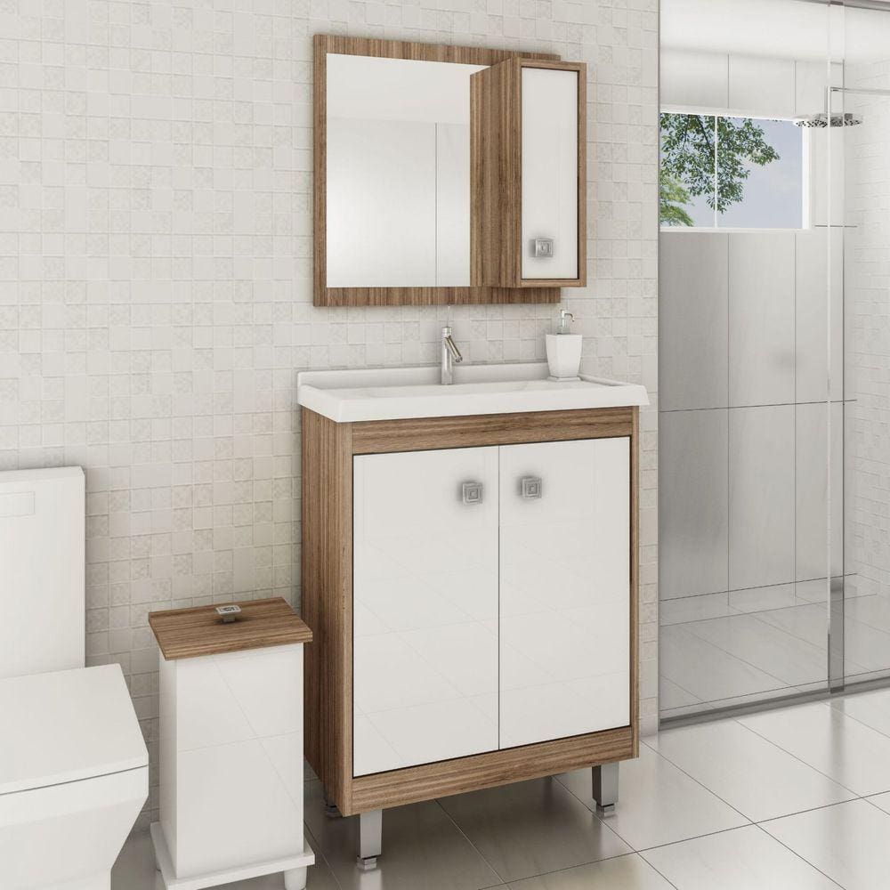 Conjunto de Banheiro C00625 Essenza Ozini Argel/Branco