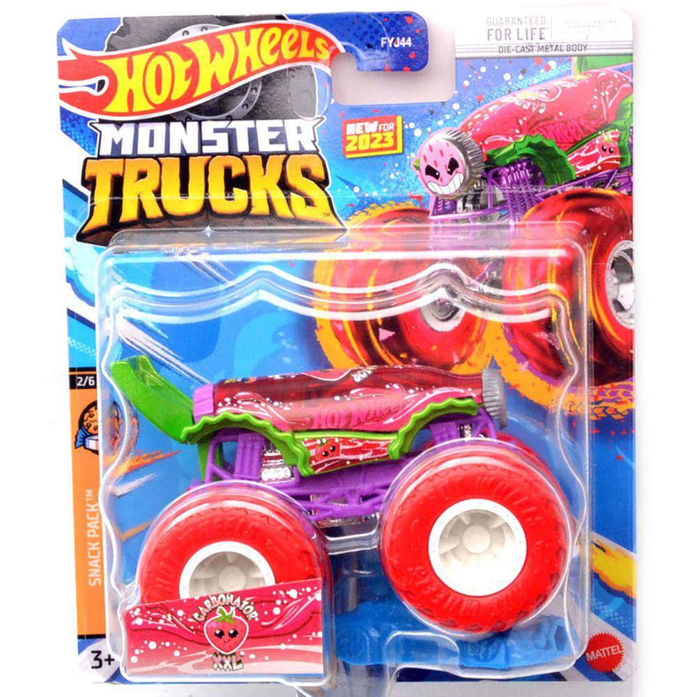 Kit 2x Hot Wheels Monster Trucks Brinquedo Carrinho Fyj44