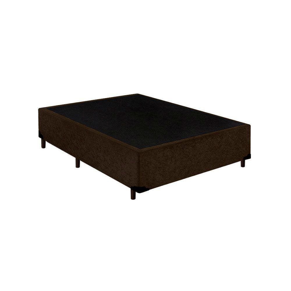 Cama Box Viúva NK Camas Suede Marrom 40x128x188