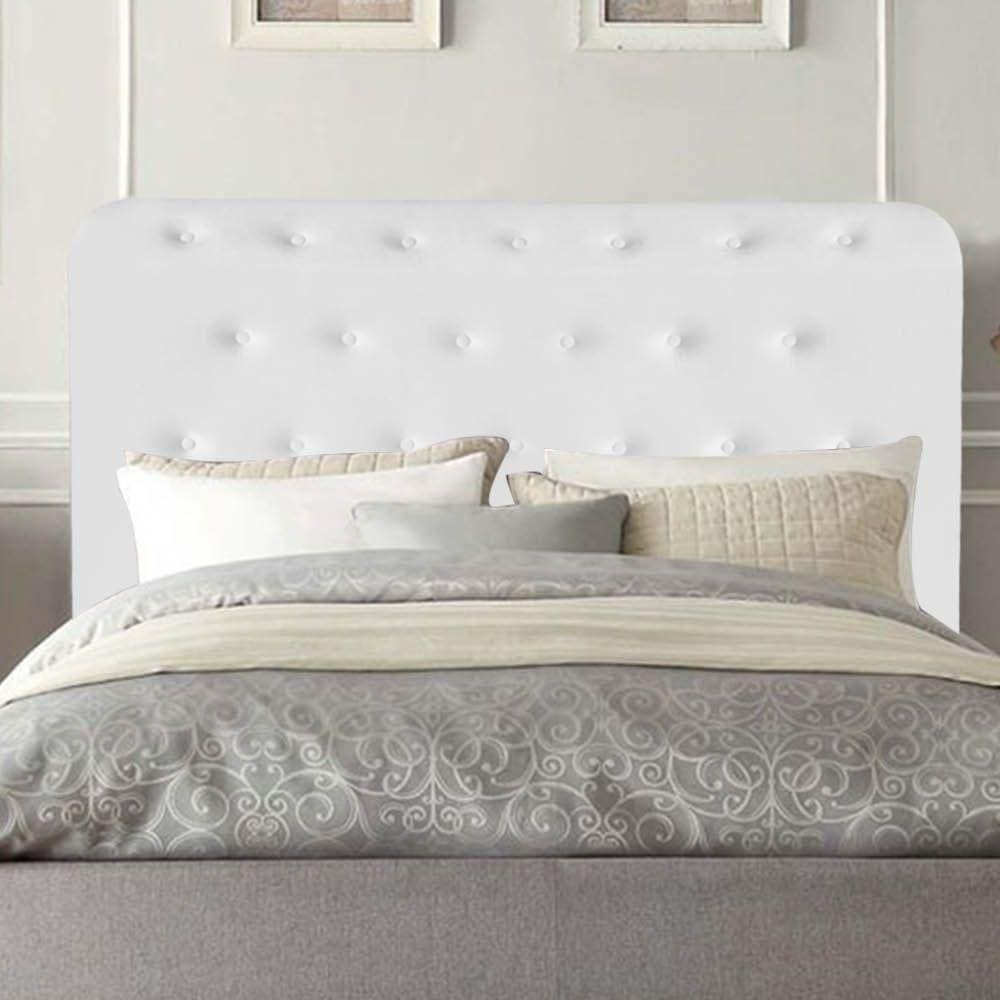 Cabeceira Brenda Botonê 160cm Queen Size Branco