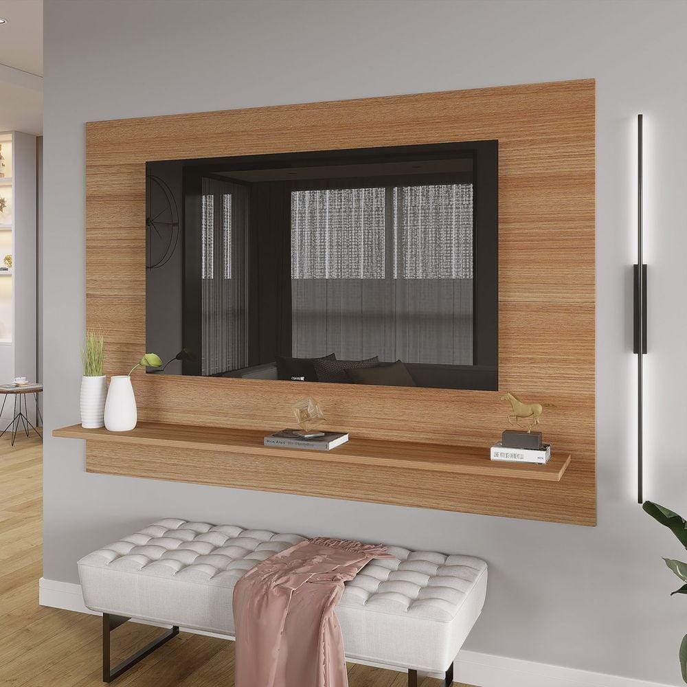 Painel para TV até 50 Polegadas 1 Prateleira Columbia Espresso Móveis Amadeirado Montana Perfect Wood