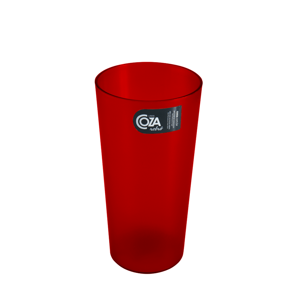 Copo Cônico Coza Casual 8,2 x 8,2 x 16,2 cm 500 ml Vermelho
