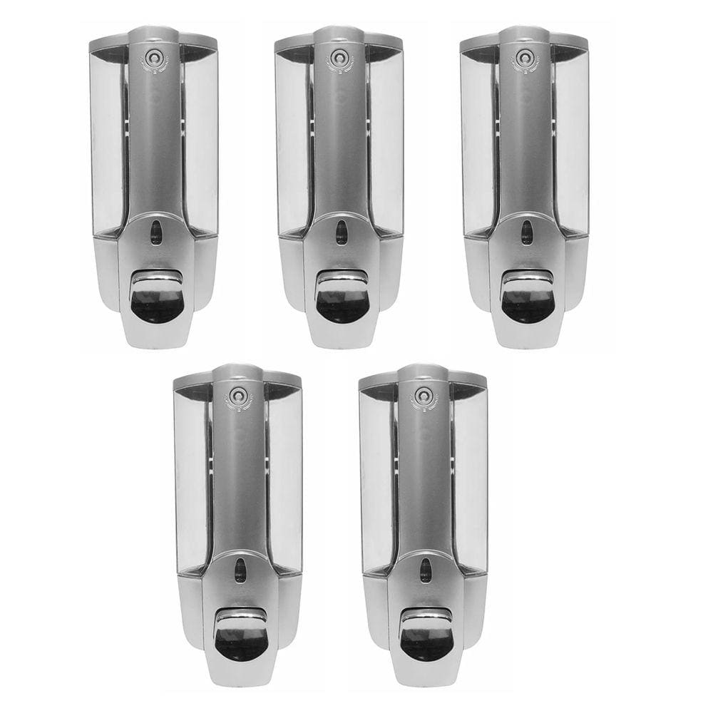 Dispenser Sabonete Liquido Gel Kit 5 Unidades Lavabo Banheiro Hotel Shopping Restaurante Limpeza Higiene Pratico