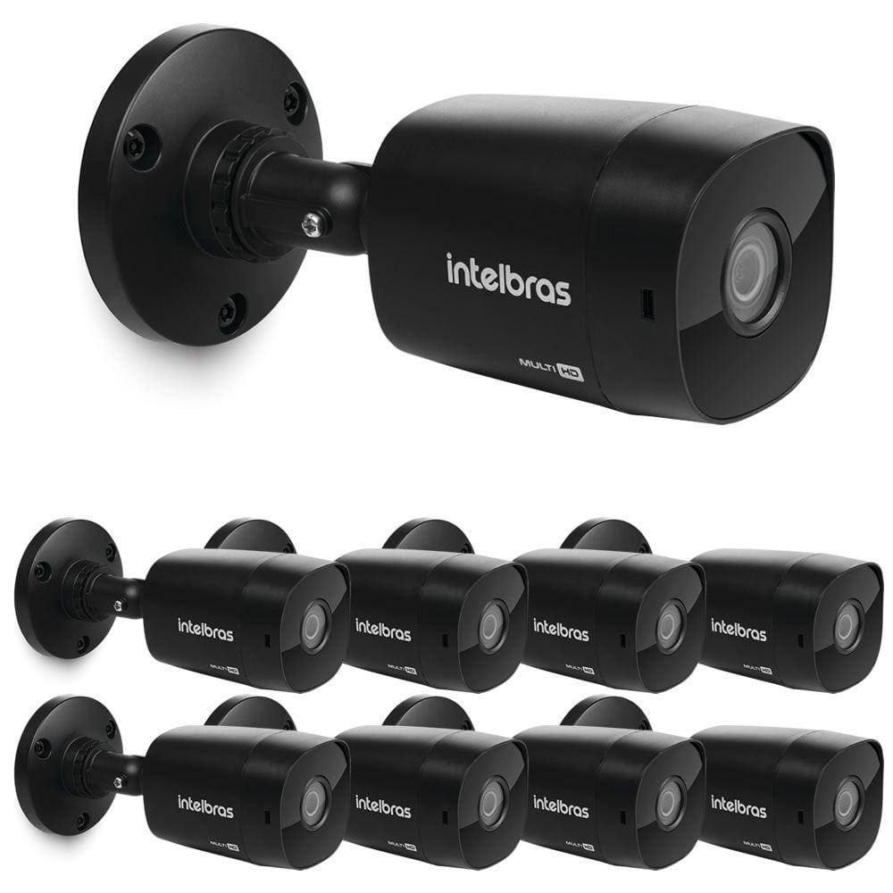Kit 9 Câmeras Multi HD 2 Megapixels 3.6mm 30m VHD 1230 B G7 BLACK Intelbras