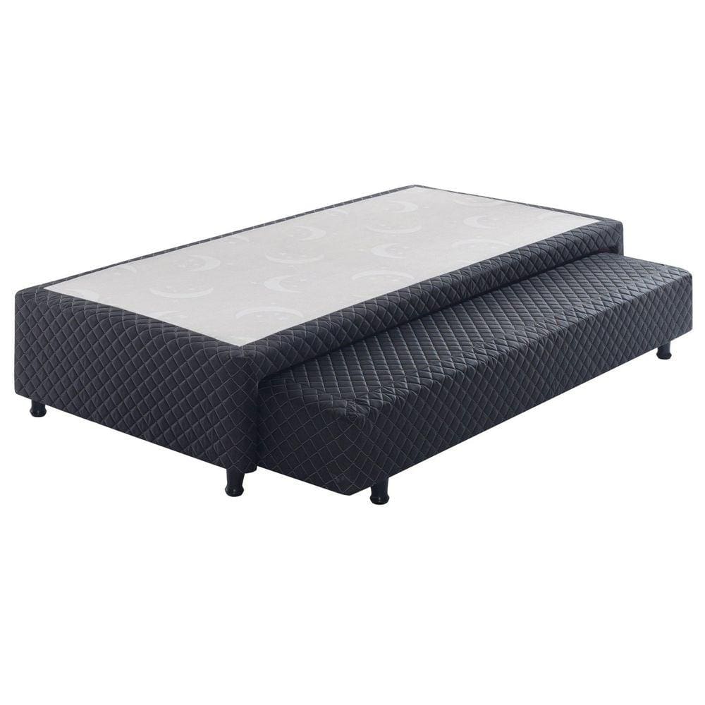 Base Box Solteiro Auxiliar Somiê Ecoflex Preto