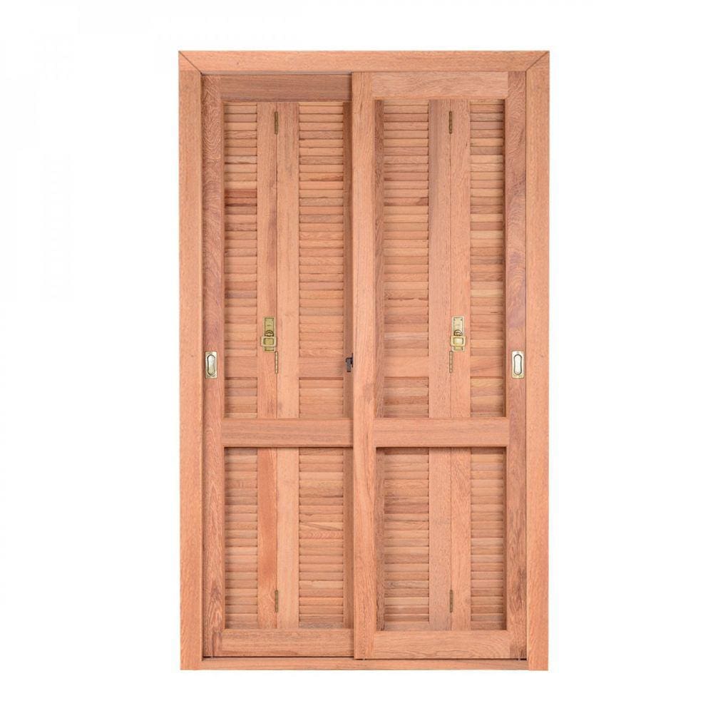 Porta de Madeira Veneziana 216cmx120cmx14cm PE521 Esel