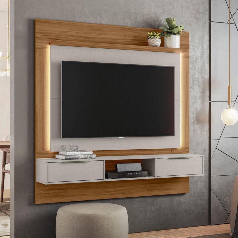 Painel para TV de Até 58 Polegadas 2 Gavetas LED NT1280 Notável