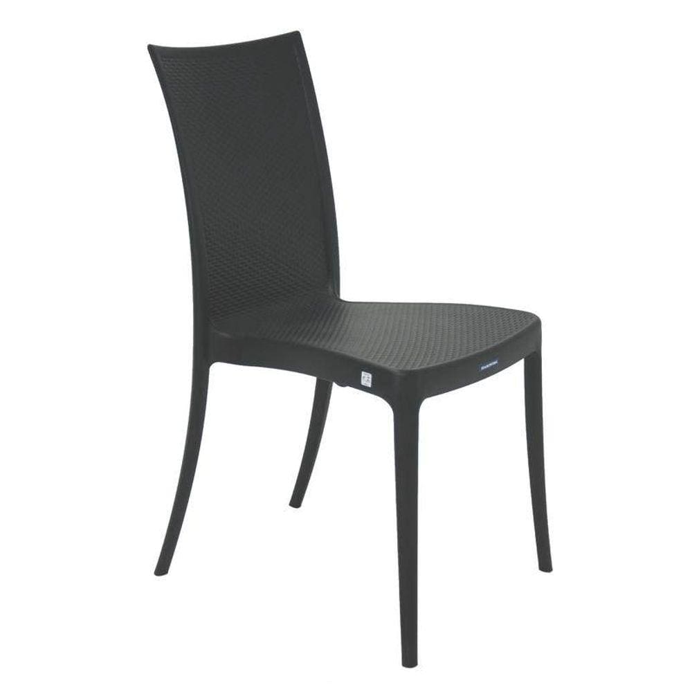 Cadeira Plastica Monobloco Laura Preta