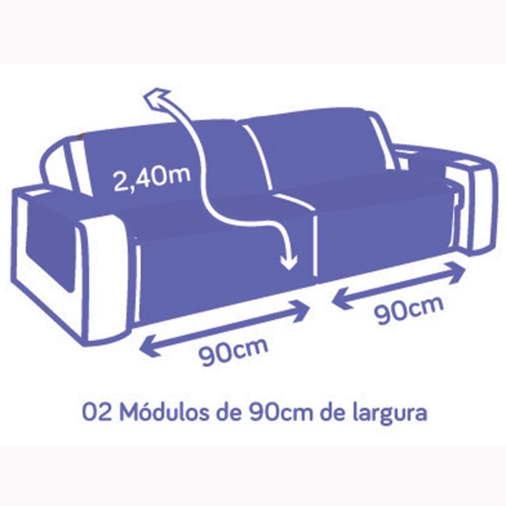 Protetor Sofá Retrátil 3 Lugares King Dupla Face 1,80M