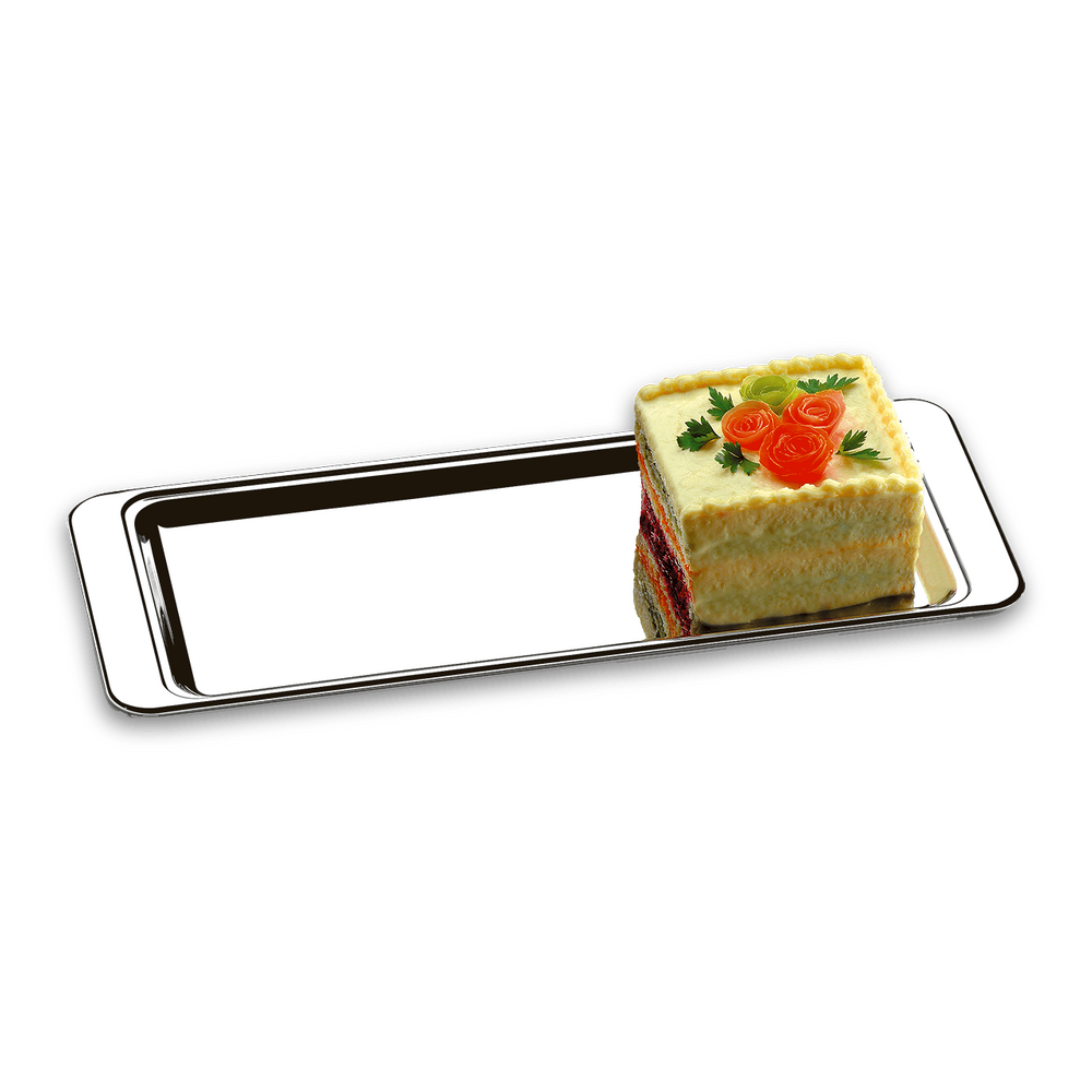 Bandeja Para Torta Fria Rocambole Brinox Atina 40 x 16 cm Aço Inox