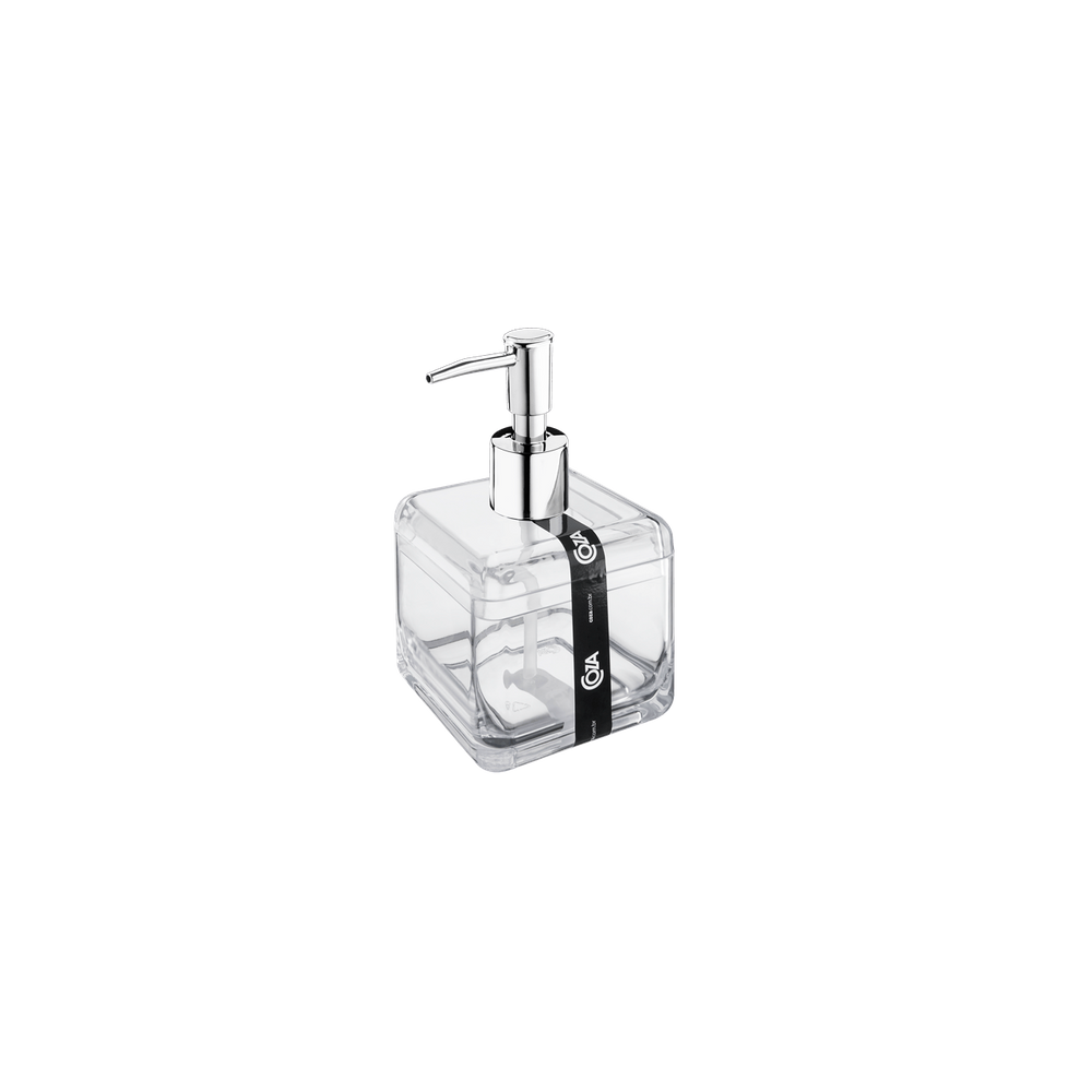 Porta Sabonete Líquido E Álcool Gel Coza Cube 330 ml Cristal