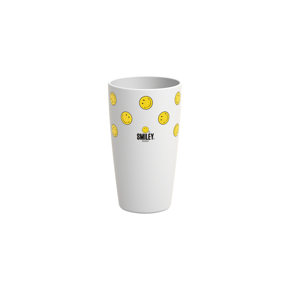 Copo de Plástico Polipropileno Alto 400ml Cozy Smiley e Coza