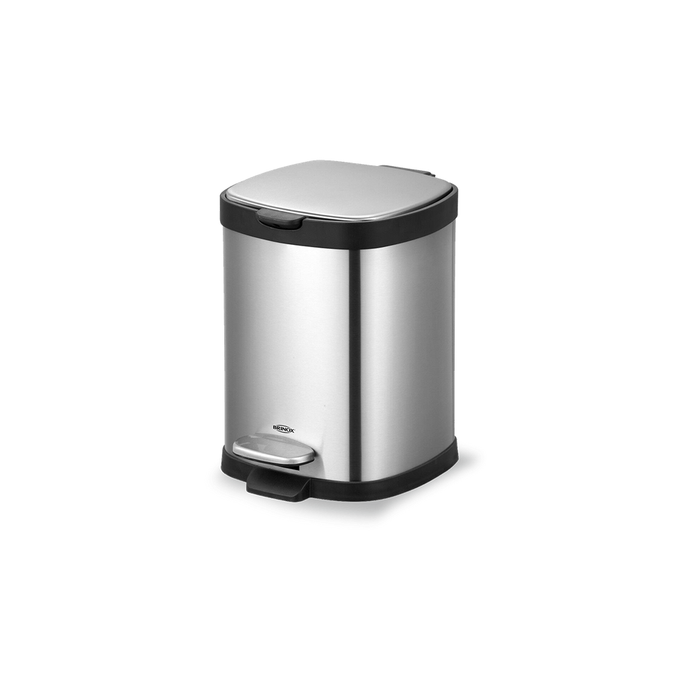 Lixeira Com Pedal Brinox Frame 6 Litros Aço Inox