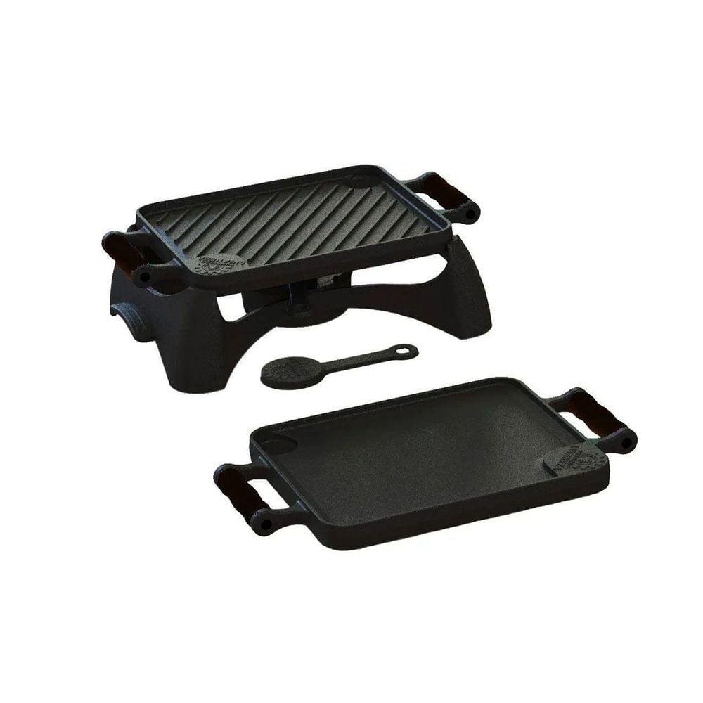 Rechaud Bifeteira Dupla Face 23 x 28cm Alça Silicone Preto