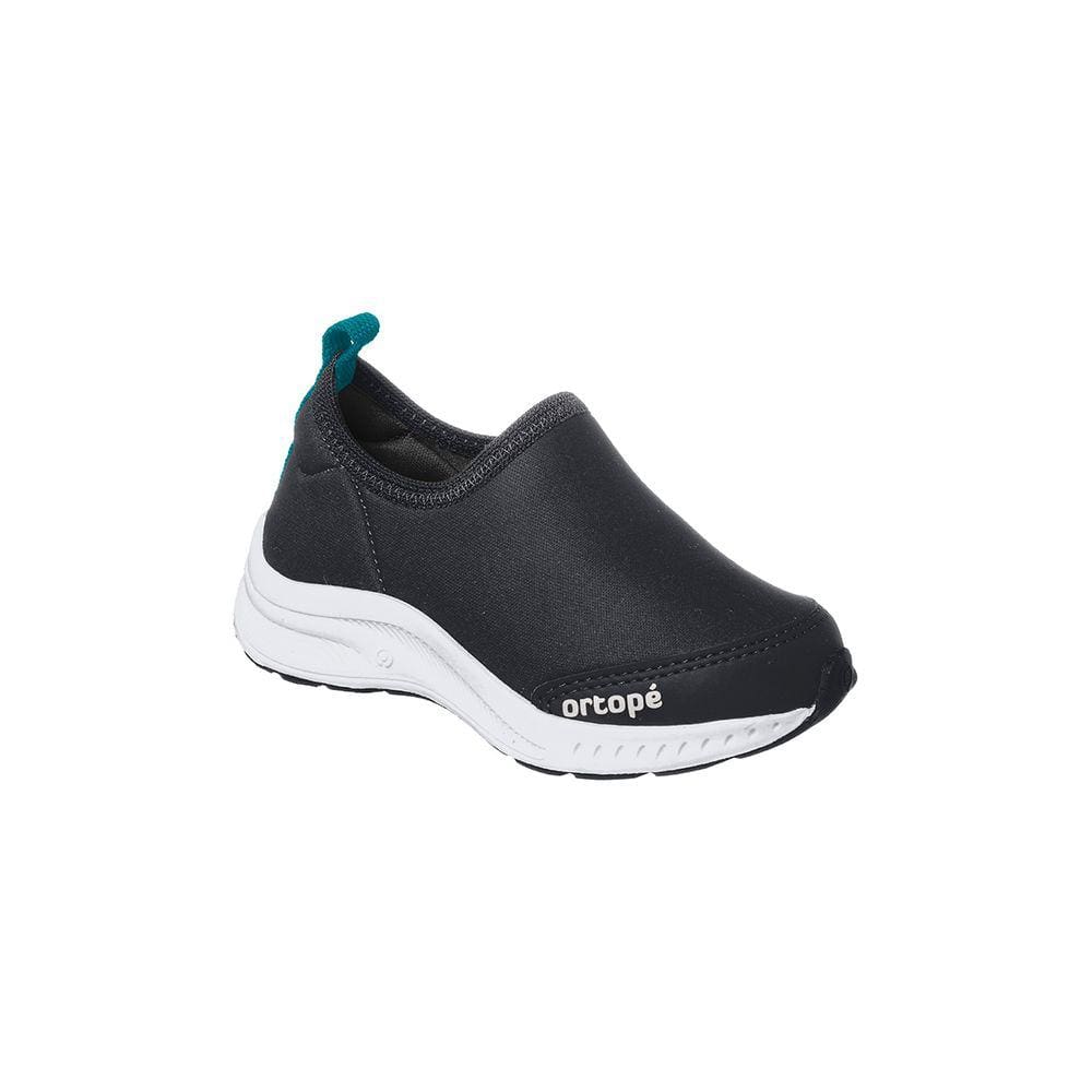 Tênis Infantil Masculino Ortopé Dna Flex Calce Fácil Básico Preto