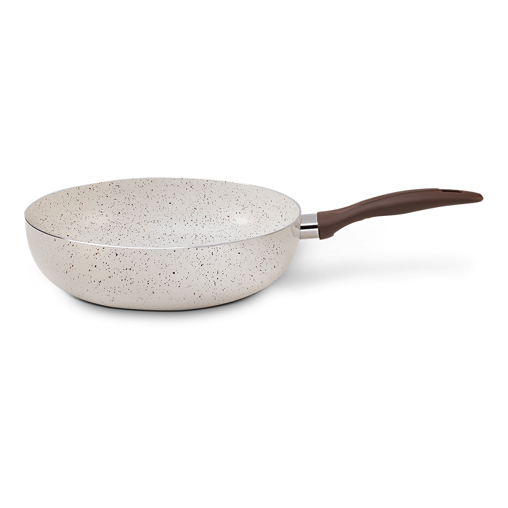 Wok Com Fundo De Indução Ceramic Life Brinox Granada Ø 28 cm Vanilla
