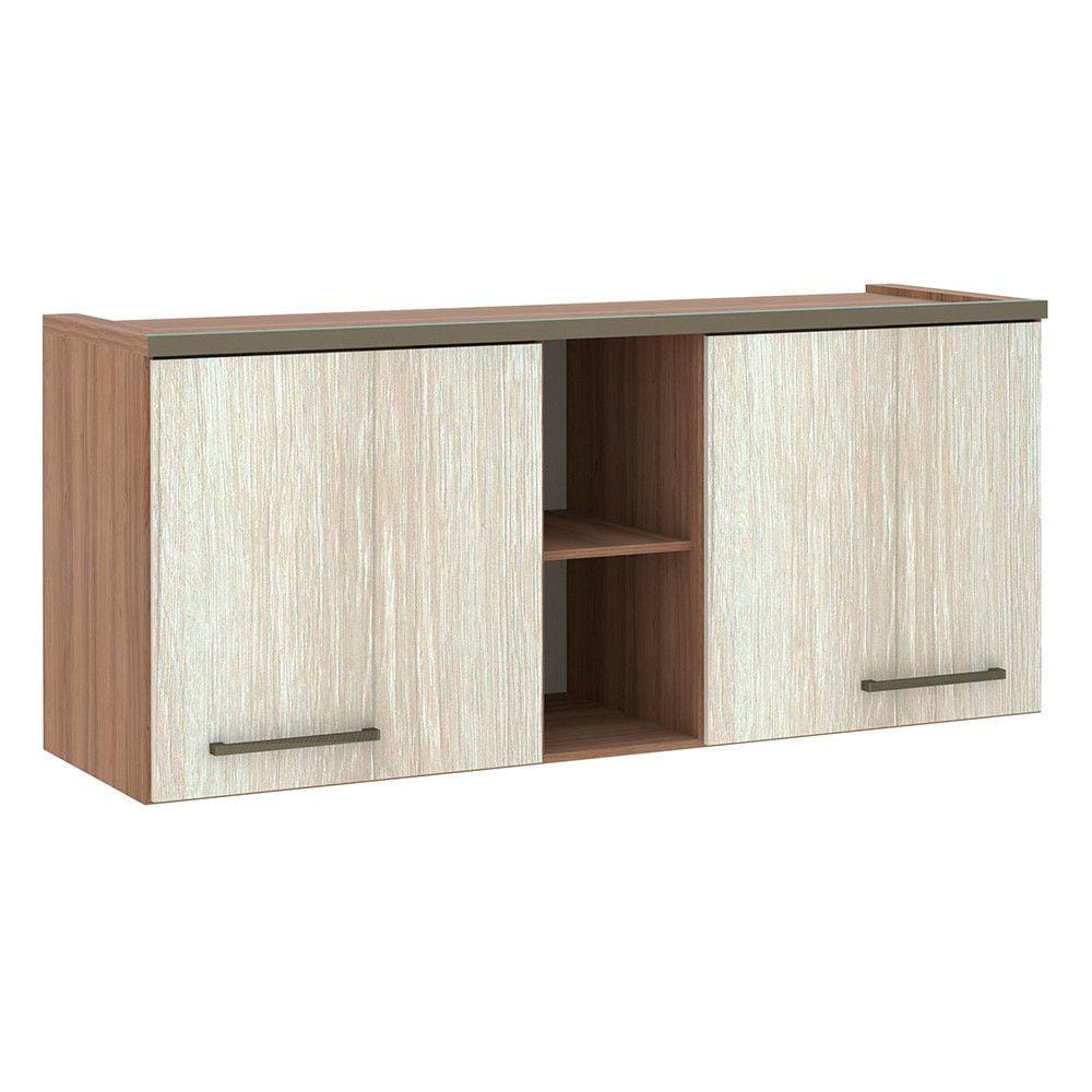 Armário Aéreo Ponte Casal Modulado 2 Portas 165cm Connect Luciane Móveis