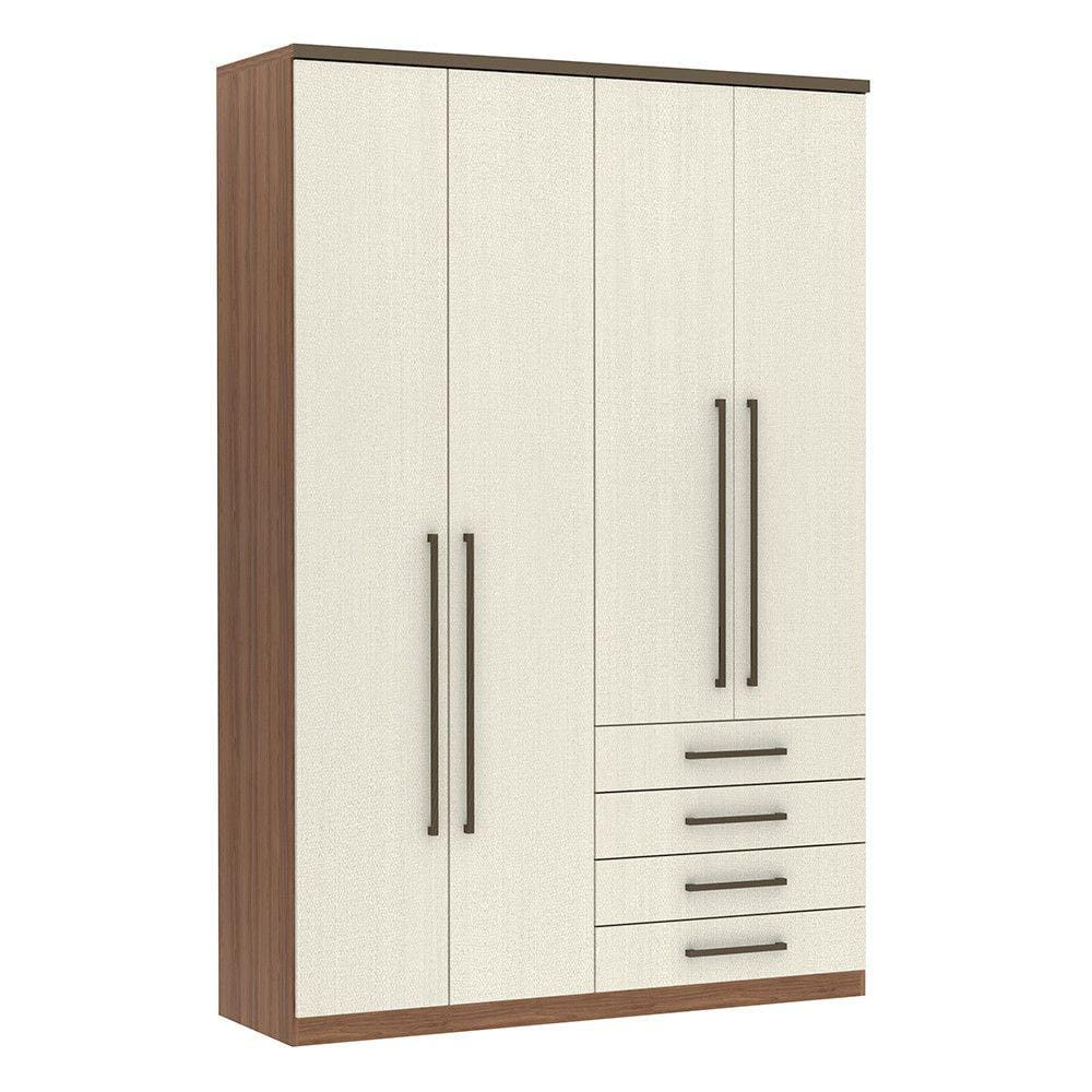 Guarda Roupa Modulado 4 Portas 4 Gavetas 156,5cm Connect Luciane Móveis