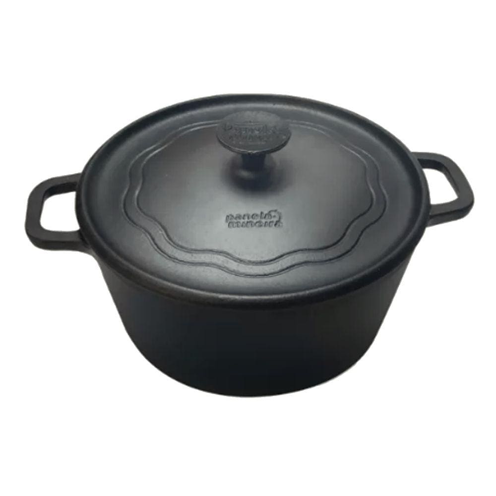 Caçarola Inspiração Alça Ferro Tampa Ferro Forno Fogão 25cm
