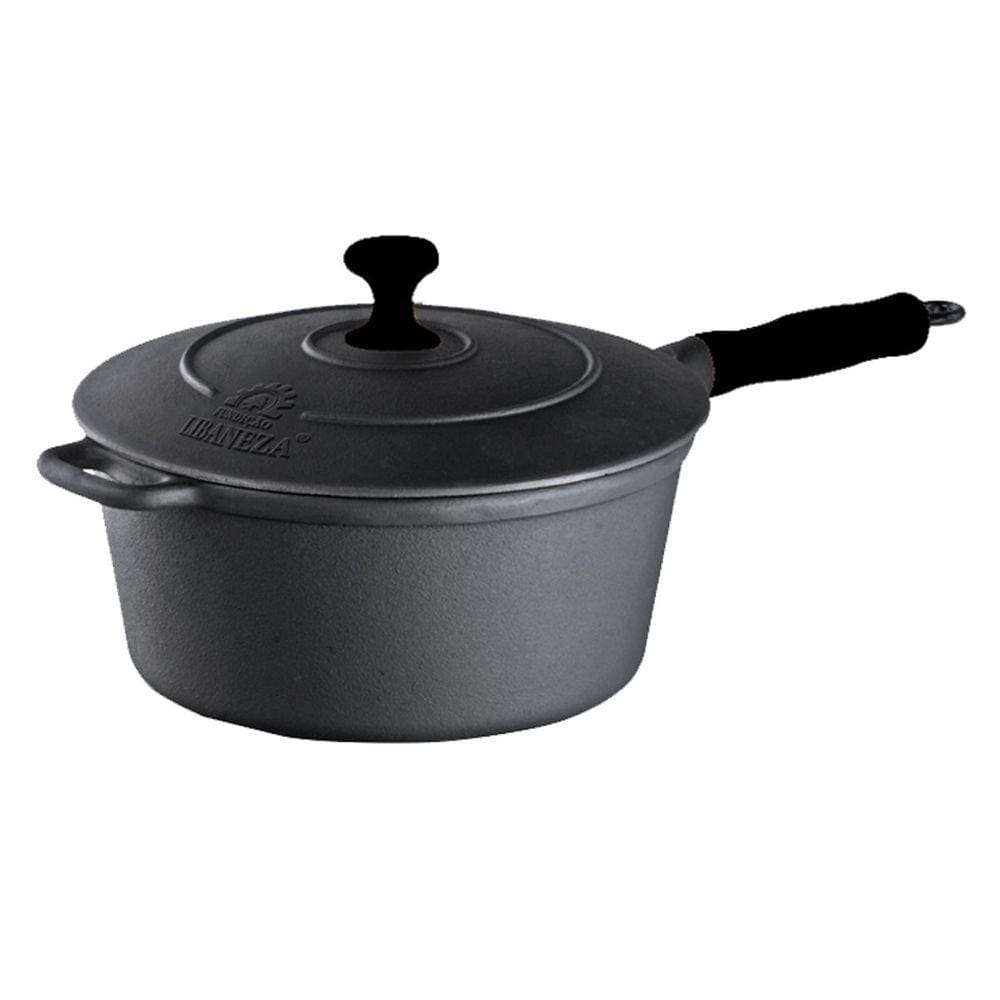 Caçarola Ferro Cabo Silicone Preto Tampa Ferro 5,2L 26cm