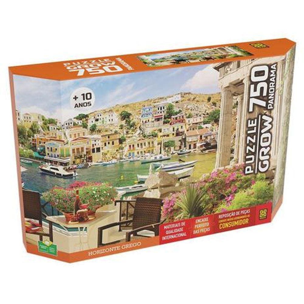 Quebra Cabeça Puzzle 750 Peças Horizonte Grego Grow