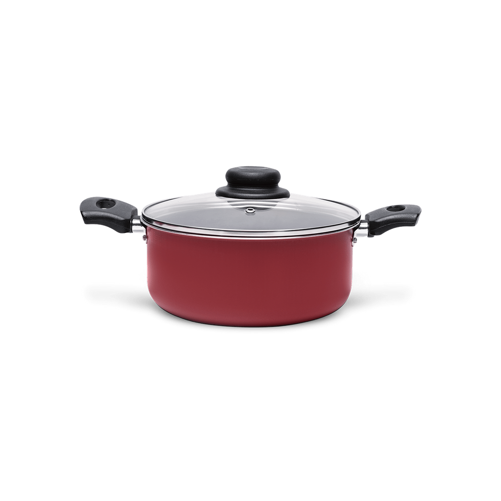 Caçarola Com Tampa Brinox Ruby Antiaderente 1,9 Litros Ø 18 cm Vermelho