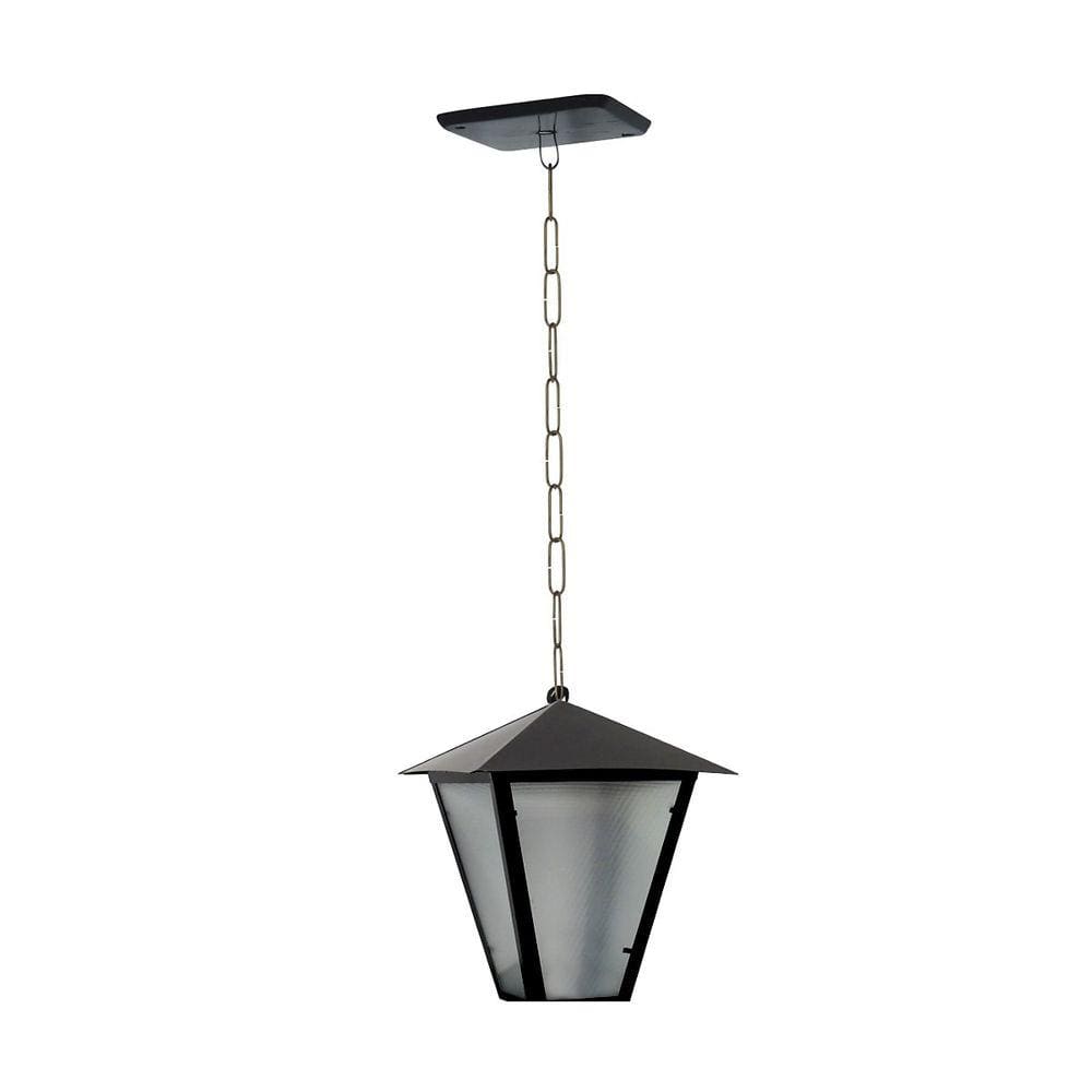Luminária Imperial de Teto Alumínio Fundido Preto 38cm
