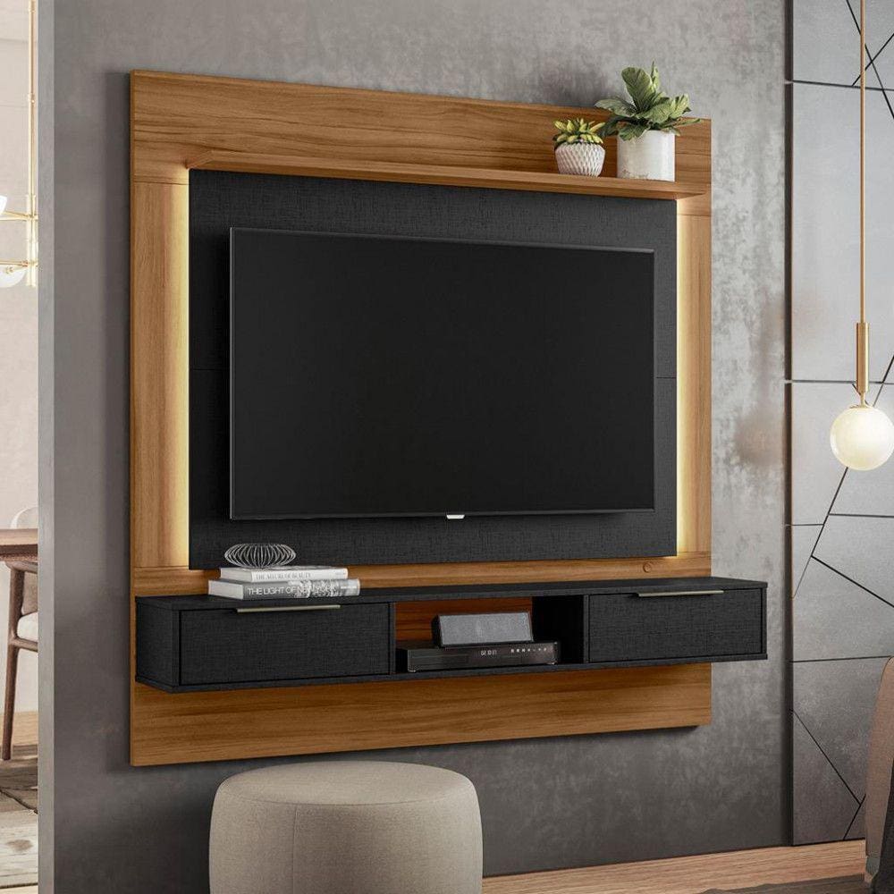Painel para TV de Até 58 Polegadas 2 Gavetas LED NT1280 Notável