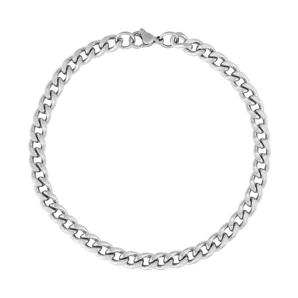 Pulseira Aço Groumet Recartilhada 5.00mm 21cm