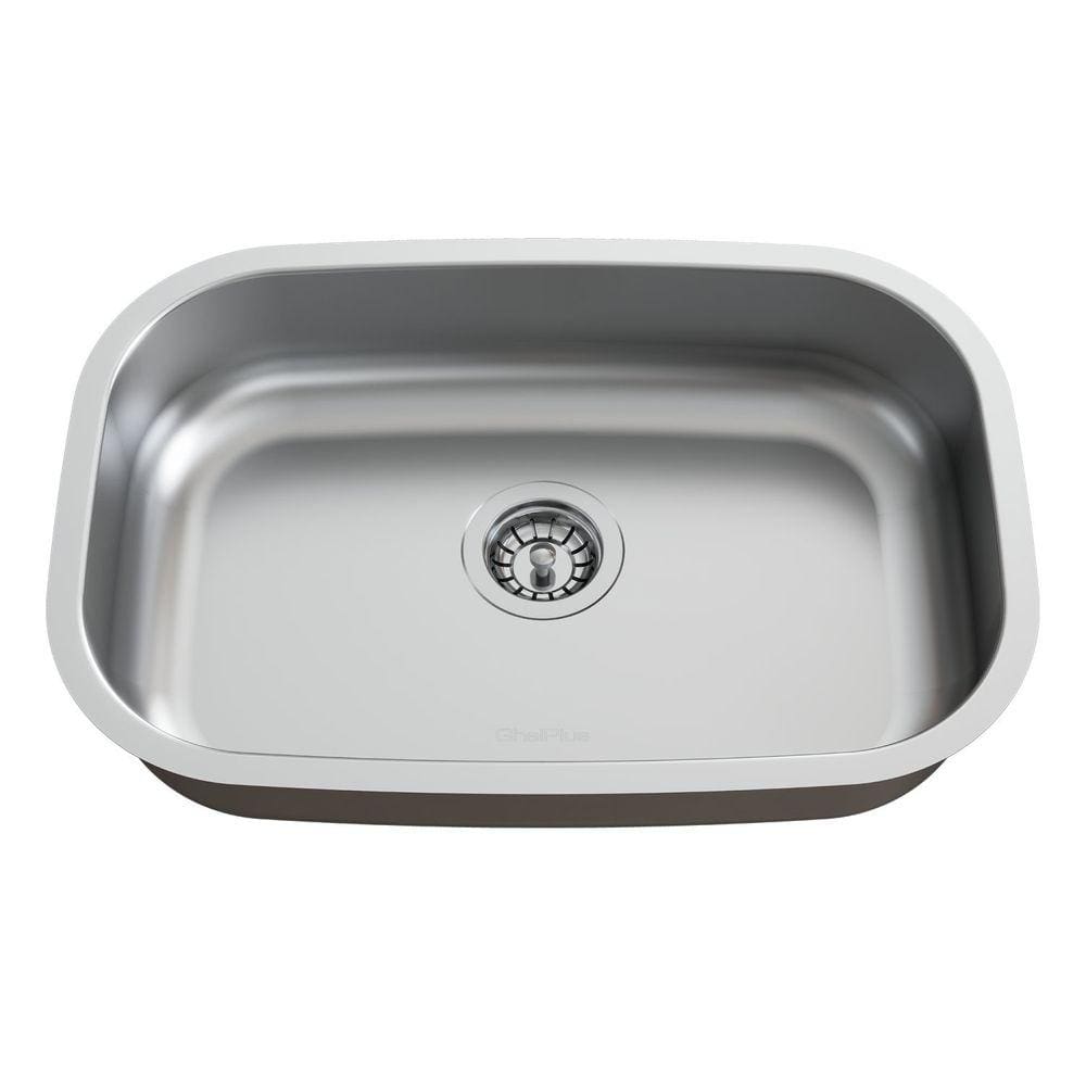 Cuba para Cozinha Pia Inox N1 46x30x11cm com Válvula GhelPlus Inox